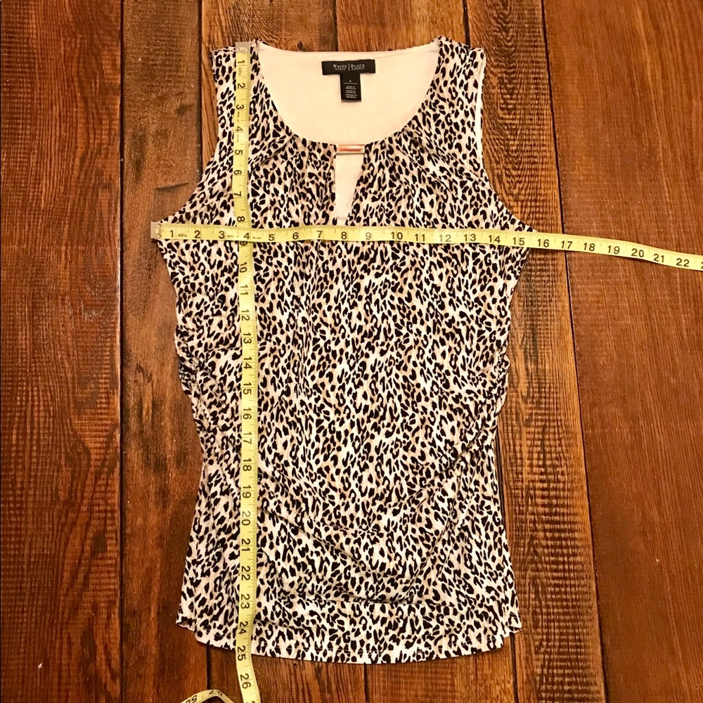White House Black Market Leopard Tank Top